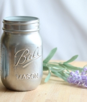 Tarro Mason Jar Pint Regular 475ml color efecto metal
