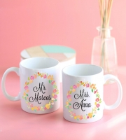 Set 2 tazas Mr & Mrs personalizadas