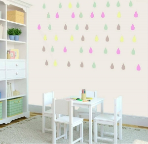 Vinilo gotas lluvia de colores