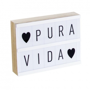 Caja de luz pequeña A5 75 letras: Tape Pink