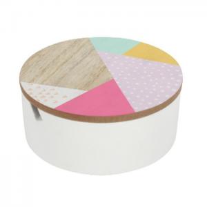Joyero de madera con espejo