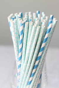 Pajitas de papel Ocean Blue
