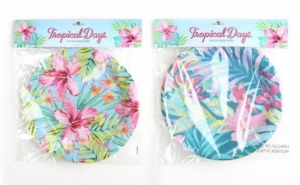 Platos papel tropical