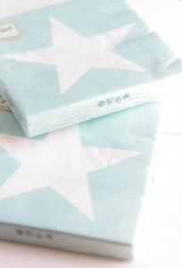 Servilleta de papel Stars Azul Aqua
