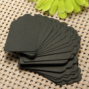Etiqueta kraft negra pack 10 unidades