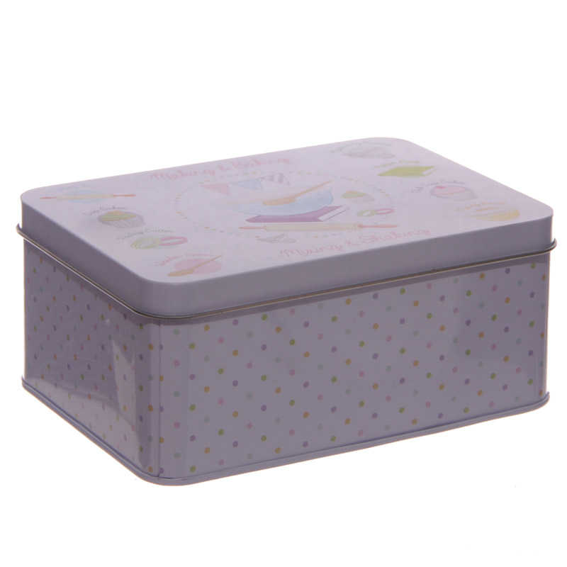 Caja Metalica Motivos de Cocina PEQUEÑA: Tape Pink