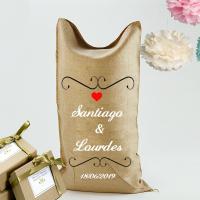 Saco personalizado para boda