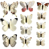 Set de 12 mariposas decorativas