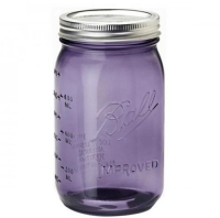 Bote Mason Jar Heritaje morado 950ml