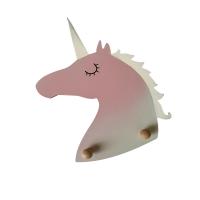 Perchero de madera Unicornio