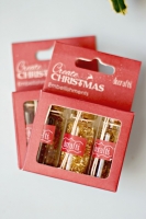 Kit  mini botes cristal adornos navidad bronze