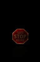 Decoración luminosa Stop Santa