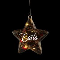 Estrella de vidrio led personalizada