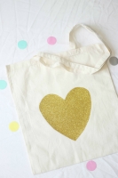 Bolsa algodon totebag corazon