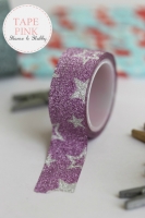 Cinta  adhesiva glitter estampada