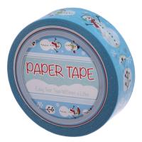 Washi tape azul muñeco de nieve