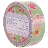 Washi tape Shabby verde flores