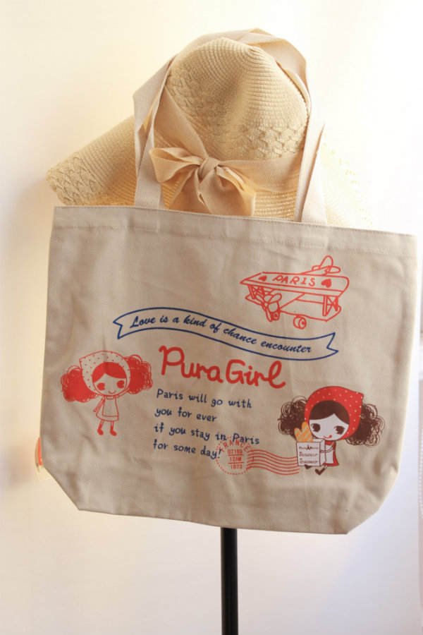 Bolsa de tela Pura Girl Aeroplane